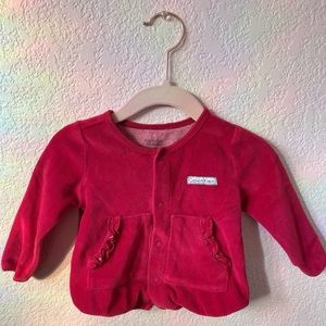 Calvin Klein y2k red cardigan 3-6 months